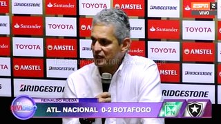 Reinaldo Rueda tras el 0-2 entre Nacional y Botafogo · Copa Libertadores 2017 (grupo 1, fecha 2)