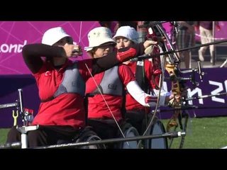 Archery - Turkey v Italy - Women's Team Recurve Quarterlfinal 2 - London 2012 Paralympics