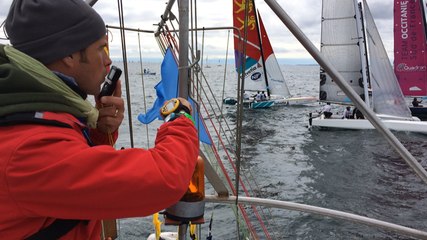 Départs du Spi Ouest-France vus du bateau comité