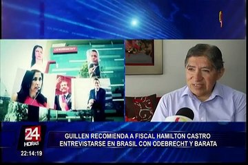 Recomienda a Hamilton Castro viajar a Brasil para entrevistarse con Marcelo Odebrecht