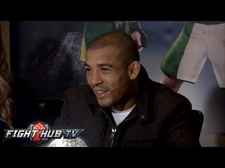 Jose Aldo feels Conor McGregor doesnt deserve title shot. Sees fear in his eyes! UFC 189 video