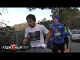 Watch us try to run with Manny Pacquiao & get smoked during his last hill run