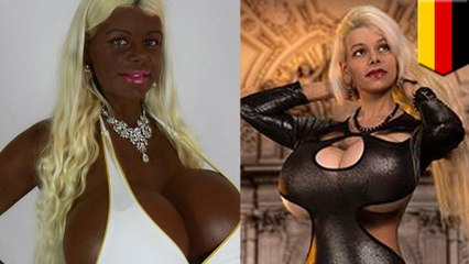 Real life Barbie: Woman blows $63,000 on 32S jugs and ‘African dark’ tanning injections - TomoNews