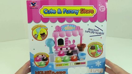 Ice Cream Shop Colorful Cones Icecream Cart Kids