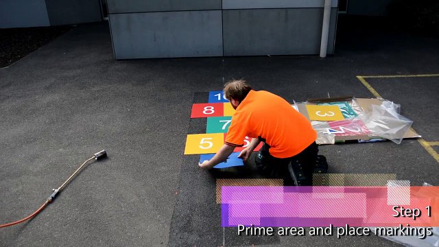 OzMarks Thermoplastic Playground Markings Installation