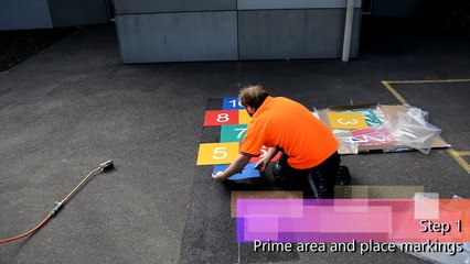 OzMarks Thermoplastic Playground Markings Installation