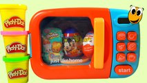 JUST LIKE HOME Microwave Playdoh surprise eggs and toys surprises by Koki Disney Toys