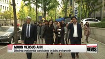 Presidential candidates on key pledges: Moon and Ahn on jobs and growth
