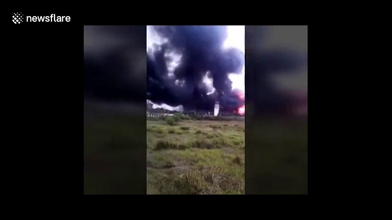 Major fire breaks out at chemical warehouse