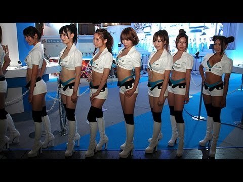 Tokyo Game Show 2012 : le stand Gloops et ses filles (babes) en string