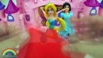 Play Doh Sparkle Disney Princess Dresses Ariel Elsa Belle Magiclip _ Blind Bags _ RainbowLearning