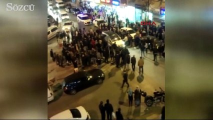 Sevgilisine kızdı caddeyi savaş alanına çevirdi