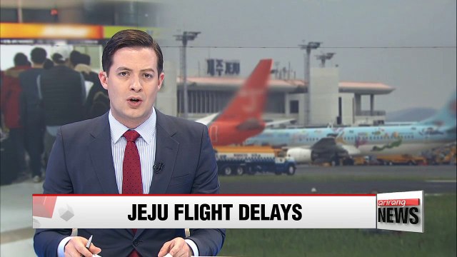 Roughly 30 flights delayed at Jeju Int'l Airport due to strong wind