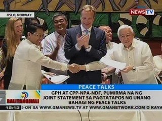 GPH at CPP-NPA-NDF, pumirma na ng joint statement sa pagtatapos ng unang bahagi ng peace talks