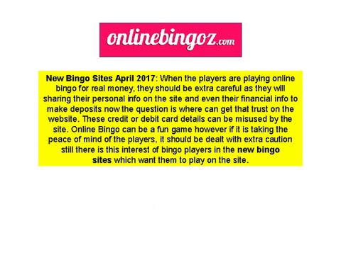 New bingo sites: Find all the best sites to launch in April 2017