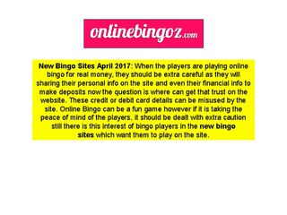 New bingo sites: Find all the best sites to launch in April 2017