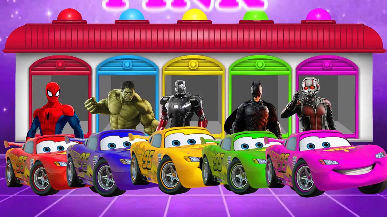 Colors For Children to Learn With McQueen Superheroes - Colors For Kids To Learn Video