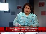 Insaf 24-7 Ep 47 Part 1/3 Guest : Justice Farukh-Ul-Nisa Khokhar ( Ex President Lahore High Court)