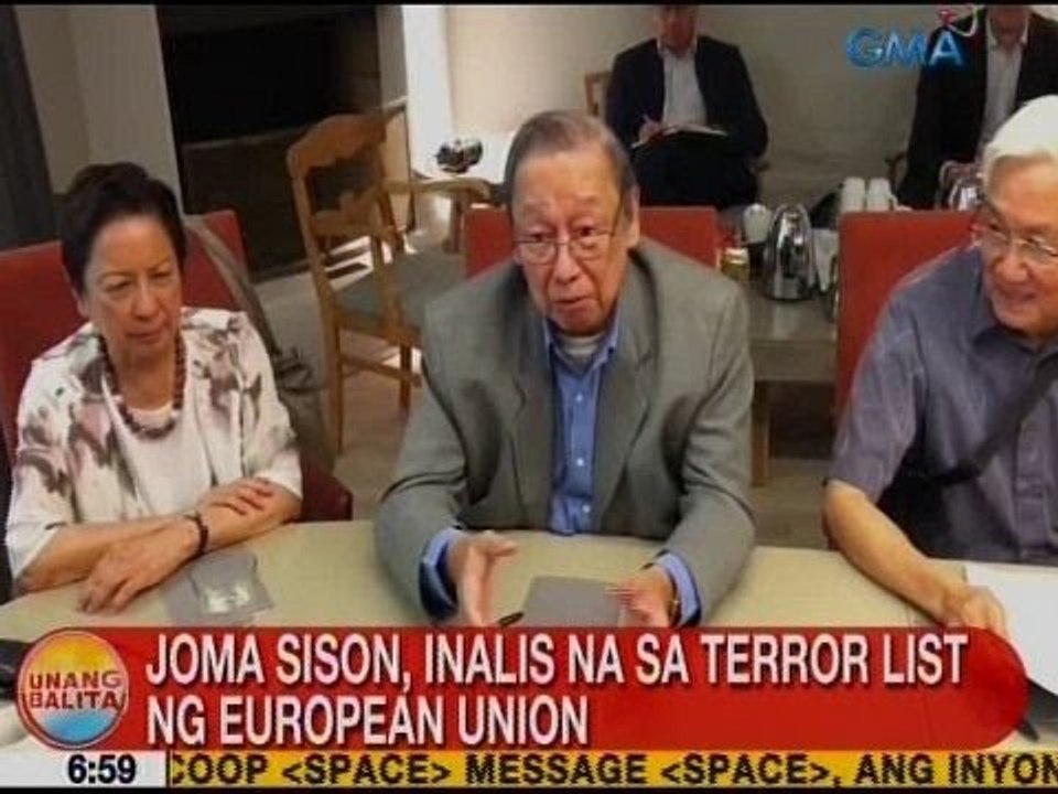 UB: Joma Sison, inalis na sa terror list ng European Union