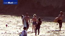 Miley Cyrus & Liam Hemsworth Walking Along Malibu Beach - March 2, 2017
