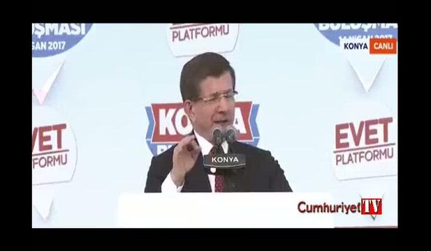 Ahmet Davutoğlu, kürsüye çıktı ama Evet demedi