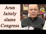 Arun Jaitely slams Congress party for criticizing demonetization | Oneindia News