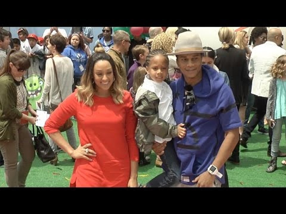 Tia Mowry & Cory Hardrict "The Angry Birds Movie" Los Angeles Premiere Red Carpet