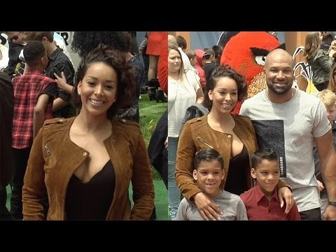 Gloria Govan & Derek Fisher The Angry Birds Movie Los Angeles Premiere Red Carpet