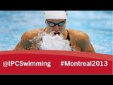 2013 IPC Swimming World Championships Montreal, Wednesday 14 August, evening session