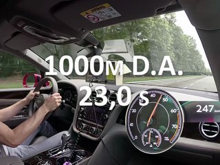1000 m départ arrêté en Bentley Bentayga W12