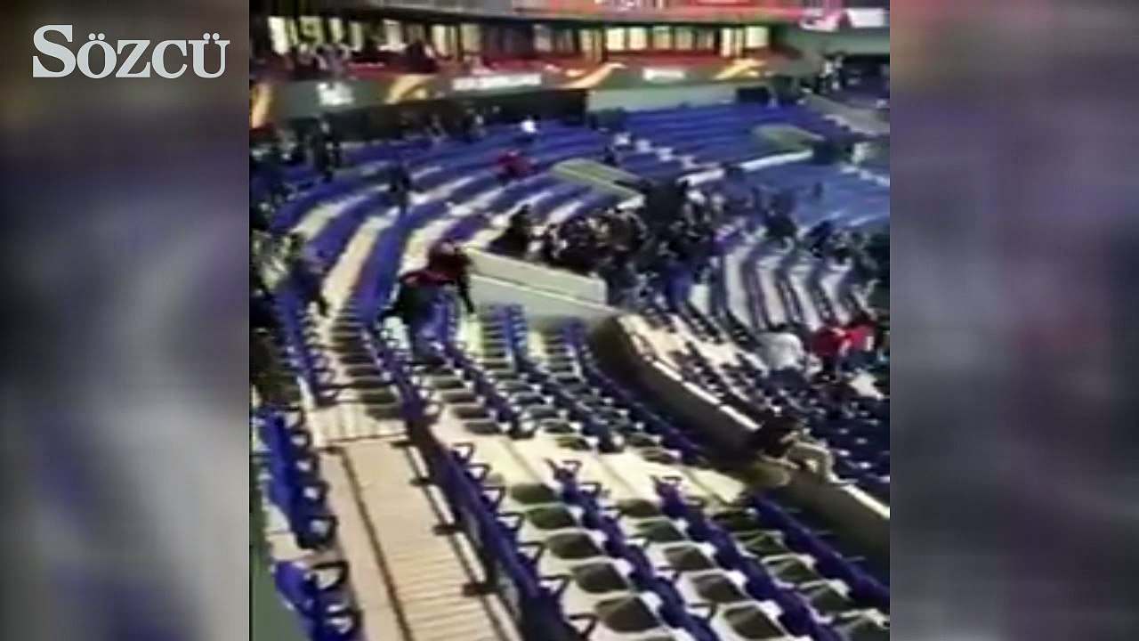 İşte Beşiktaş ve Lyon taraftarının kavgası