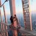 Hot Girl Doing Very Danger Stunts on Burj Khalifa