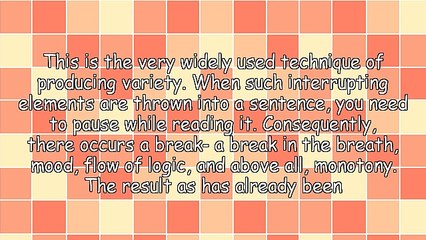 Technique of Producing Variety in an Article