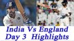 India vs England 4th Test, 3rd day Highlights : Virat Kohli shines through | Oneindia News