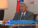 Yasay, handang magpaliwanag kay US sec. of state John Kerry kaugnay sa mga naging pahayag ni Duterte