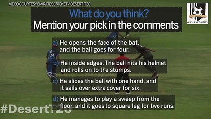 Afghanistan batsman hits one-handed six