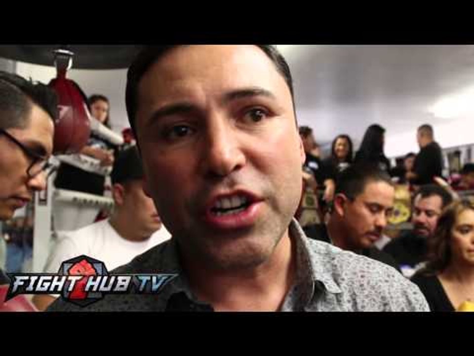 Oscar De La Hoya "Pacquiao KO's Algieri in 2 to 3 rounds." Mayweather-Pacquiao fight never happening