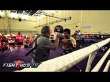 Manny Pacquiao vs. Chris Algieri - Pacquiao shows explosive speed in workout
