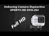 Unboxing y  Review Camara Deportiva |SPORTS HD DV| H.264 FULL HD