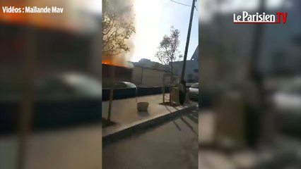 Incendie à l'école Eugène Varlin à Pierrefitte (93)