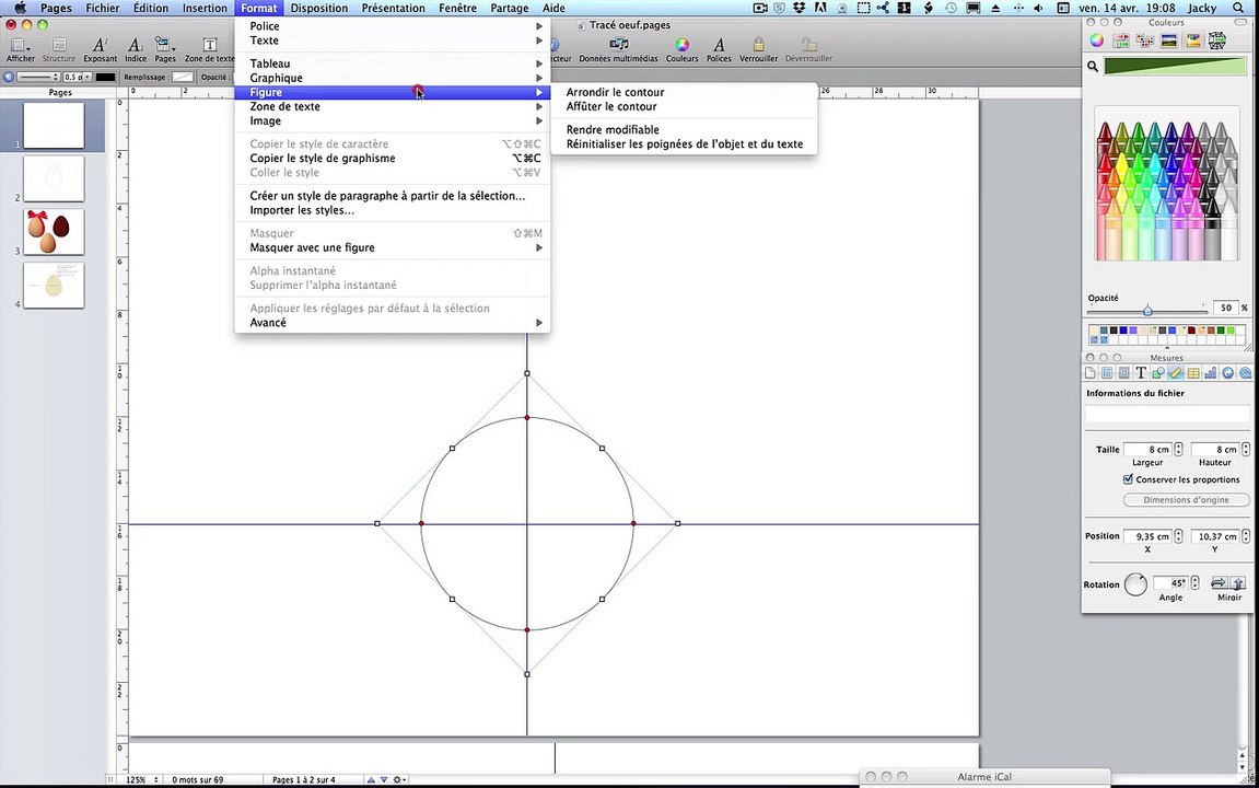 Tutoriel Cercle en Oeuf pour dessiner un œuf de Pâques vectoriel très rapidement