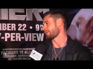 Chris Algieri has dreams that he KO's Pacquiao; Talks using Judah as sparring & meeting Stallone