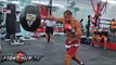 Bernard Hopkns vs. Sergey Kovalev- Full Kovalev workout heavy bag + mitts