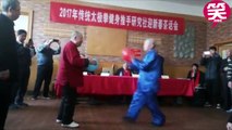 Chinese Kongfu 太極拳內力深厚，隔著氣球震到你翻到國外去
