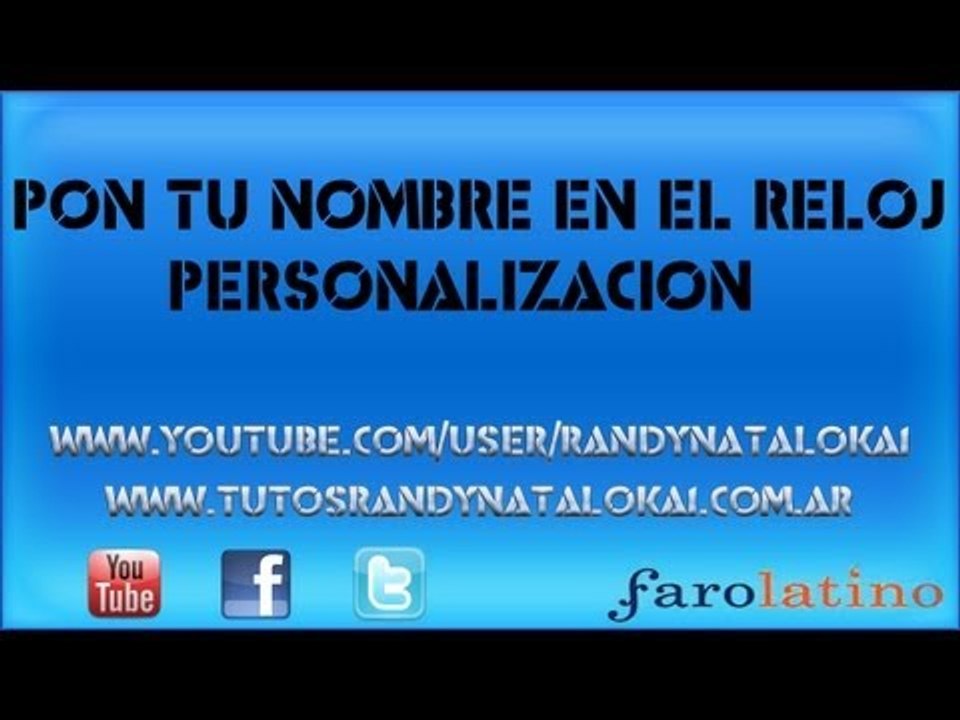 Pon tu nombre al lado del reloj de tu pc | Personalización |
