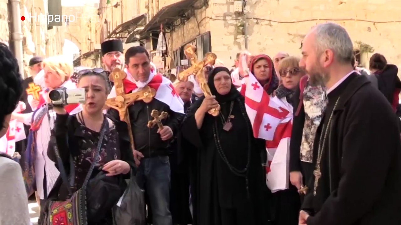 Judíos, musulmanes y católicos recorrieron la Vía Dolorosa de Jerusalén