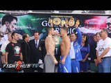 Gennady Golovkin vs. Marco Antonio Rubio  Donaire vs. Walters full weigh in & face off video