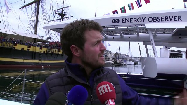 Energy Observer catamaran is launched in France