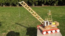 How to Make an Electric Crane with Remote Control out of Popsicle Sticks - incredible Toy-zUUYd