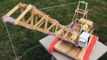 How to Make an Electric Crane with Remote Control out of Popsicle Sticks - incredible Toy-zUUYdF